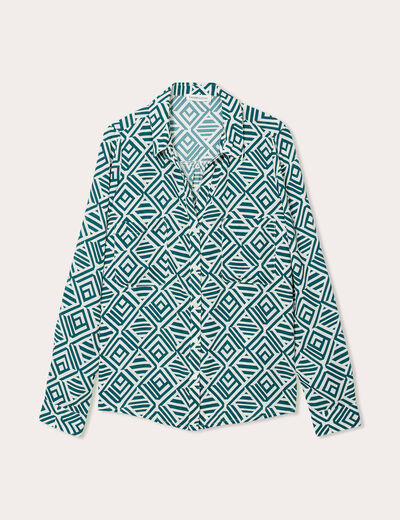 Chemise manches longues blanc femme