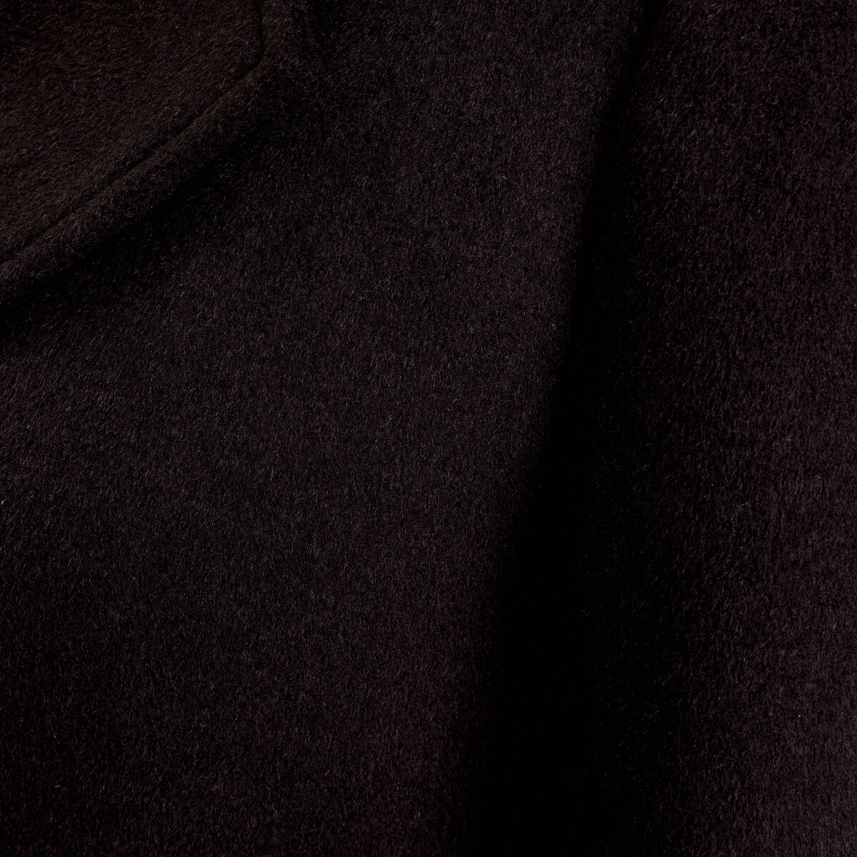 Caban col tailleur manches longues noir femme