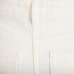 Jeans wide leg taille haute denim blanc femme