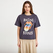 T-shirt oversize manches courtes gris fonc&eacute; femme