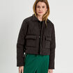 Veste matelassée courte noir femme