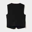 Gilet sans manches col rond noir femme
