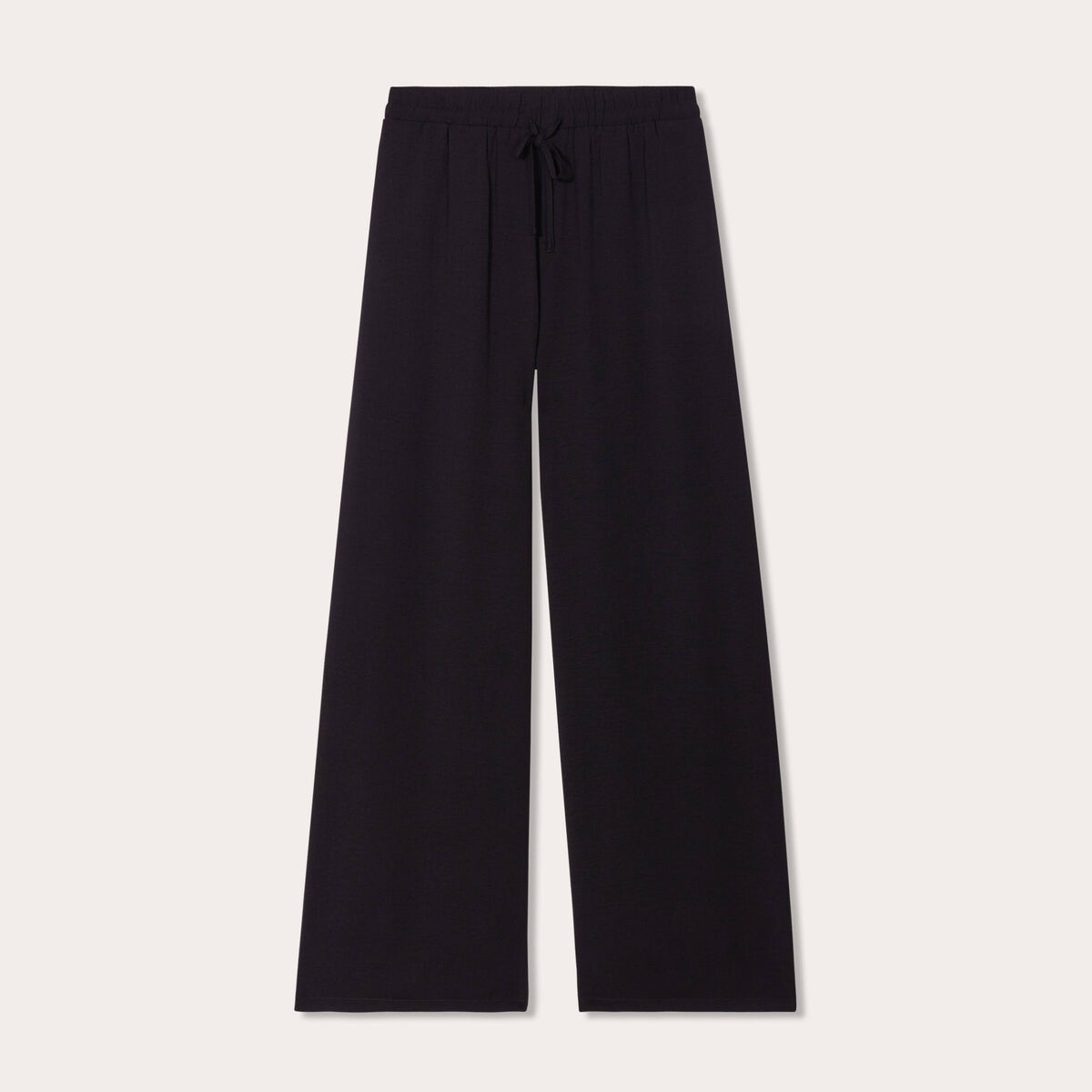 Pantalon large fluide noir femme