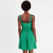 Robe évasée fluide plumetis vert femme