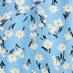 Robe évasée manches courtes bleu femme
