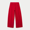 Pantalon barrel taille standard rouge femme