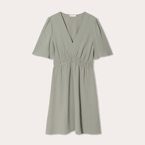 robe evasee taille elastiquee vert kaki femme Robe évasée taille élastiquée vert kaki femme
