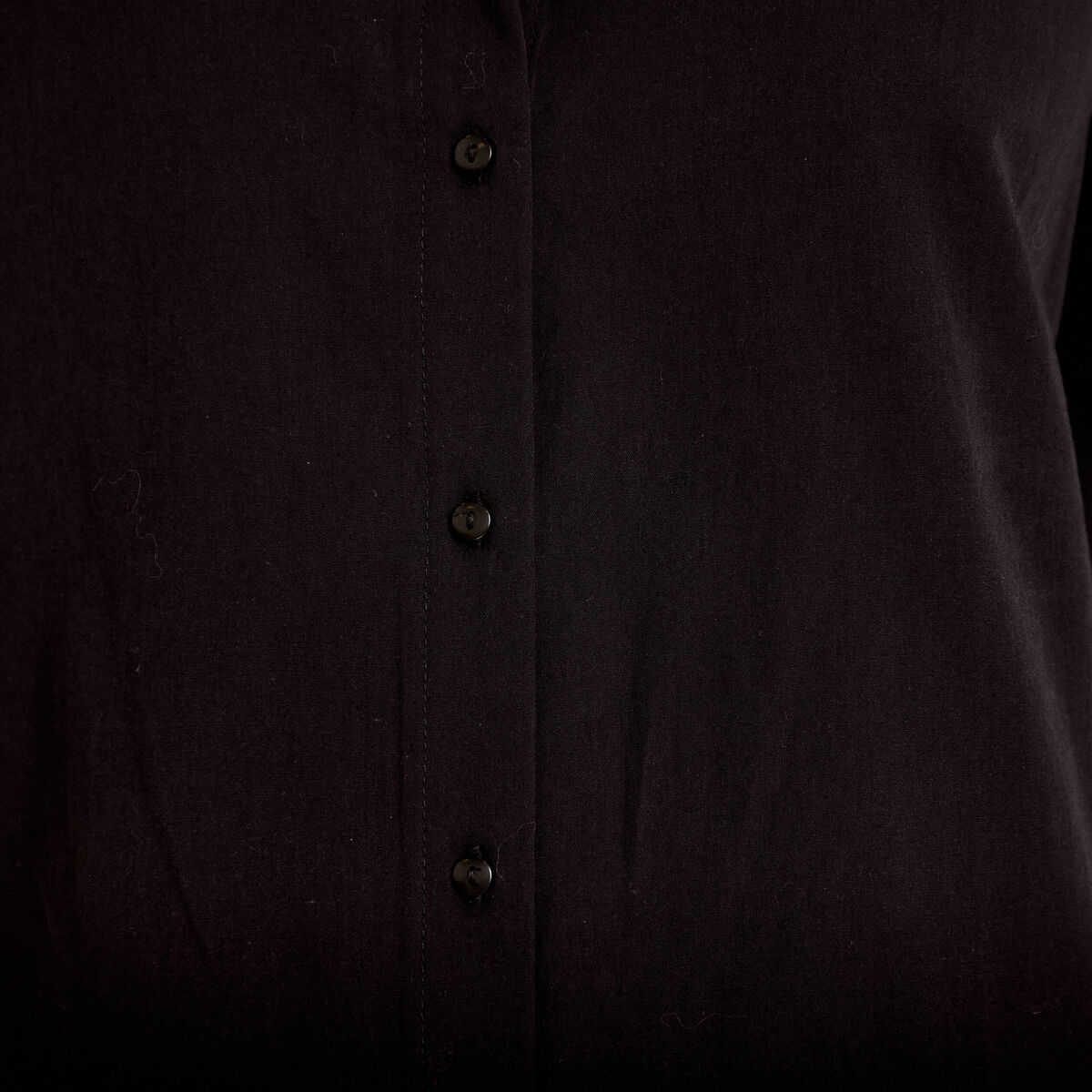 Chemise manches courtes noir femme