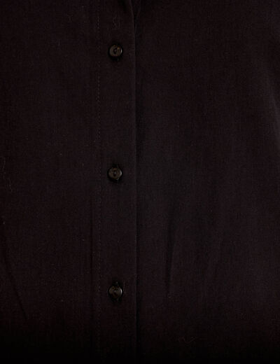 Chemise manches courtes noir femme