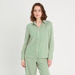 Chemise manches longues vert fluo femme