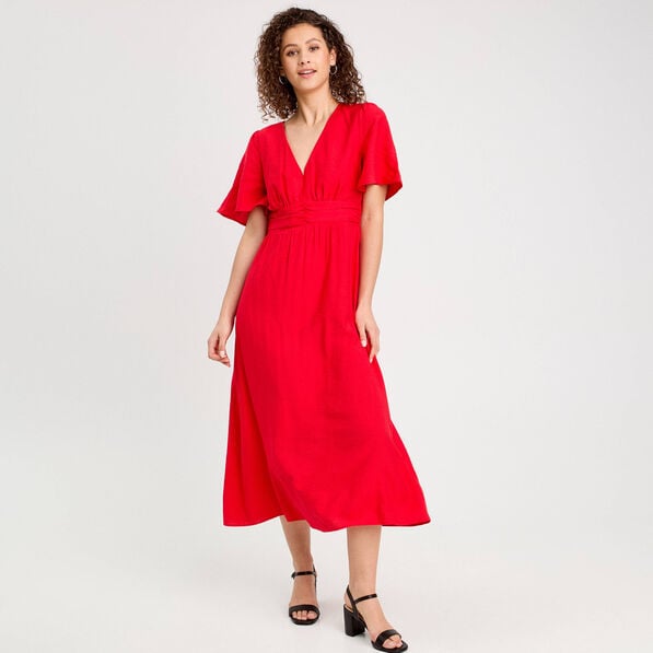 robe longue evasee rouge femme Robe longue évasée rouge femme