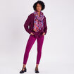 Chemise manches longues prune femme