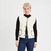 Gilet sans manches ecru femme