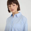 Chemise oversize col classique bleu ciel femme