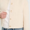 Veste boutonnée tweed beige femme