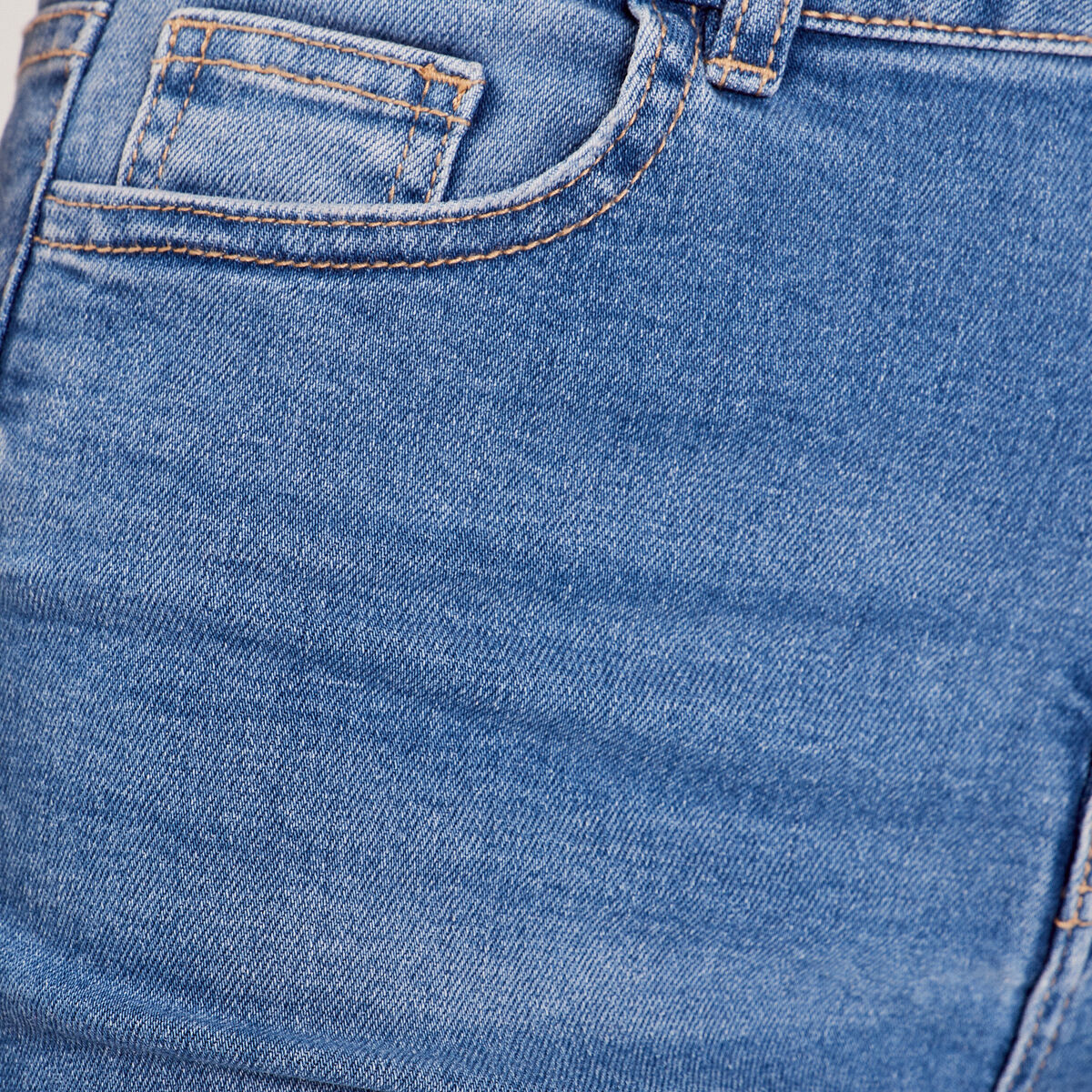Short droit en jean denim stone femme