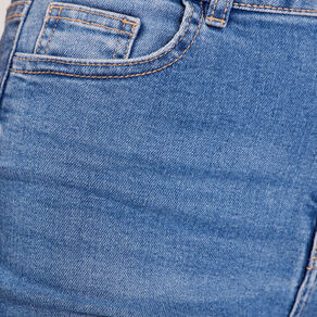 Short droit en jean denim stone femme