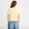 Gilet sans manches effet polaire jaune clair femme