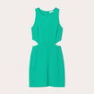 Robe moulante ouvertures vert femme
