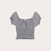 Blouse manches courtes blanc femme