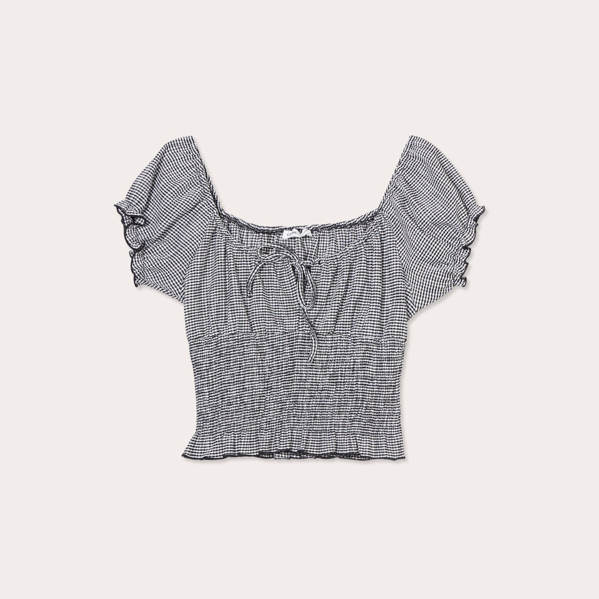 Blouse manches courtes blanc femme