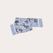 Foulard carré bleu gris femme
