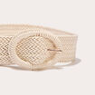 Ceinture large tressée sable femme