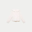 Blouse manches longues avec noeuds ecru femme
