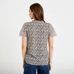 Blouse droite longue manches courtes blanc femme