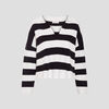 pull avec col en v ecru femme