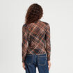 Blouse avec noeuds marron foncé femme