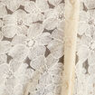 Blouse droite col v en dentelle ecru femme