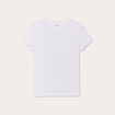 T-shirt manches courtes côtelé blanc femme