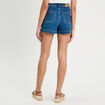 Short mom en jean denim double stone femme