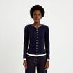 Doudou col rond manches longues bleu marine femme