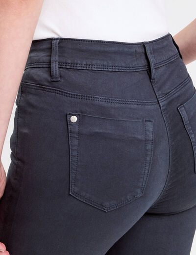 Jeans slim 5 poches bleu marine femme