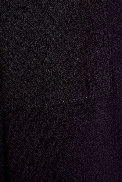 Combishort zippée ceinturée noir femme