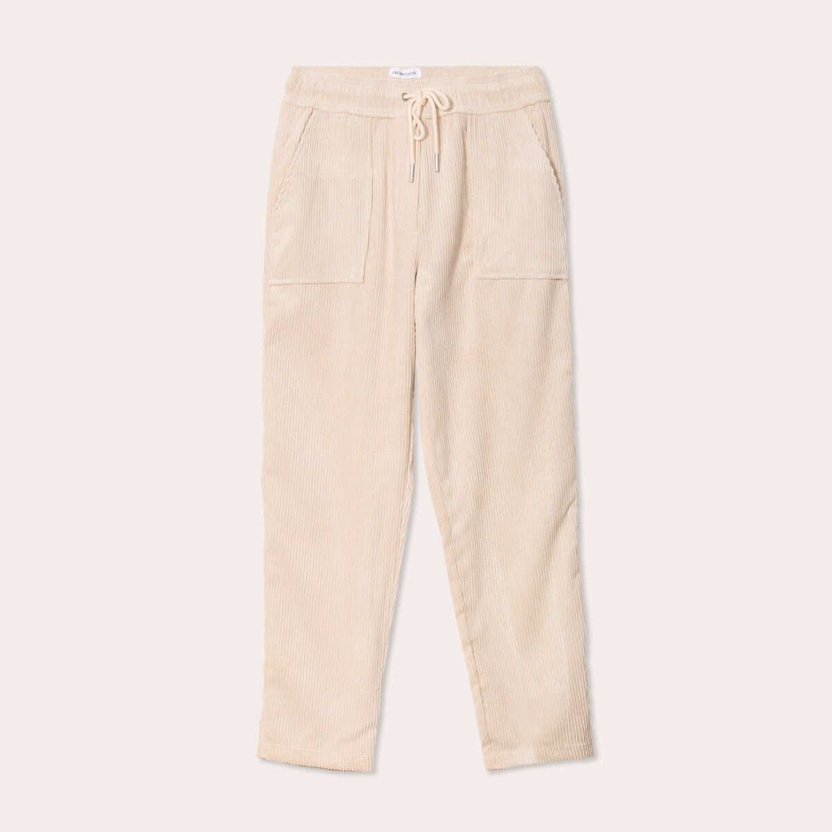 Pantalon slouchy velours sable femme