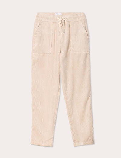 Pantalon slouchy velours sable femme