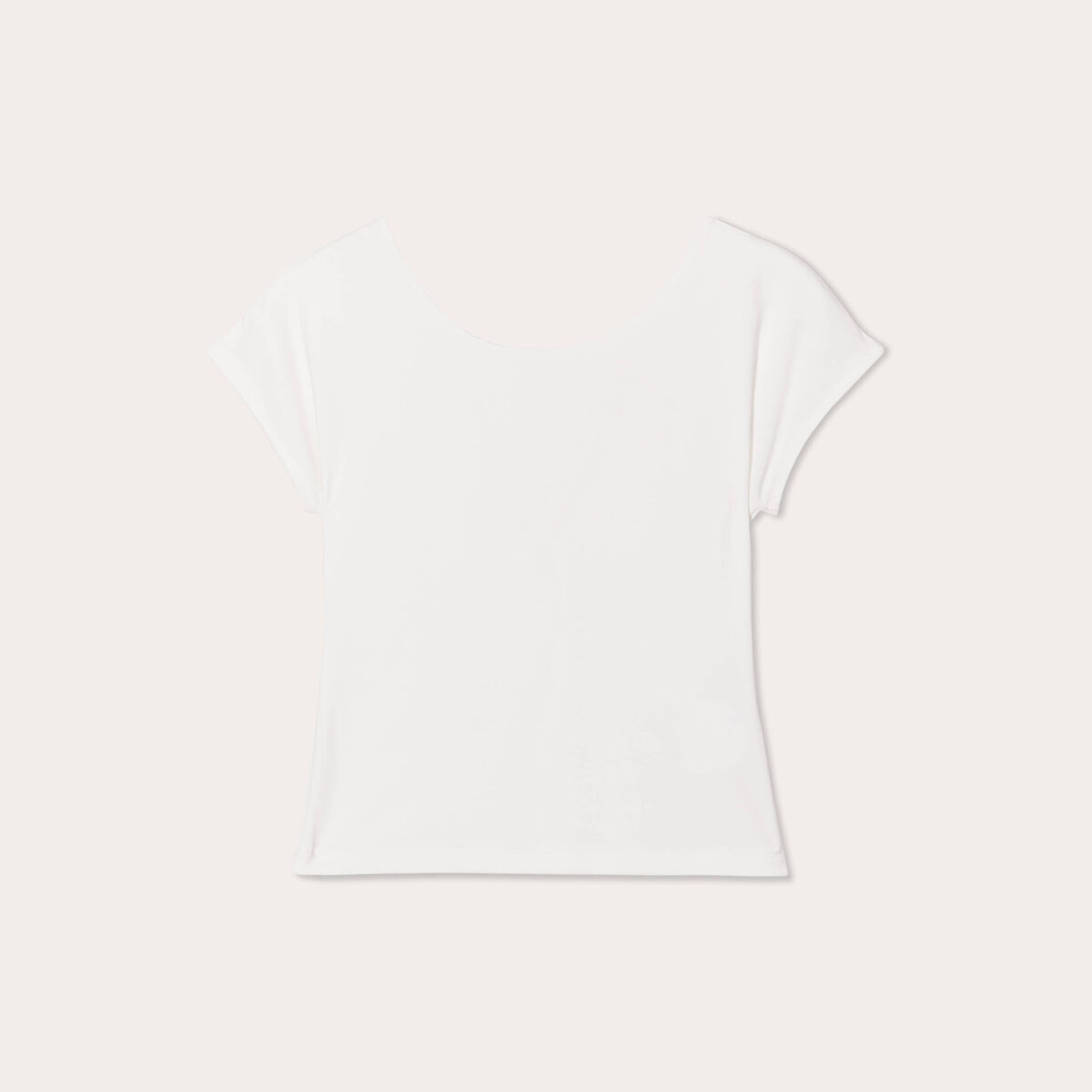 T-shirt manches courtes ecru femme
