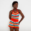 D&eacute;bardeur dos nu en crochet rouge femme