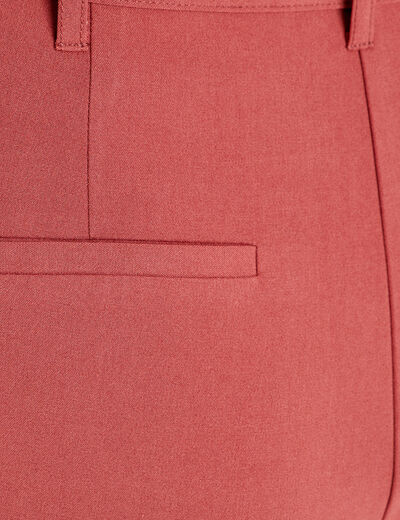 Pantalon paperbag fluide vieux rose femme