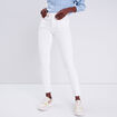 Jeans slim 5 poches blanc femme