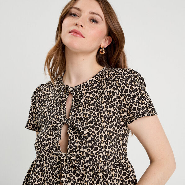 blouse avec noeuds blanc femme Blouse avec noeuds blanc femme