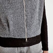 Veste sans manches effet polaire gris clair femme