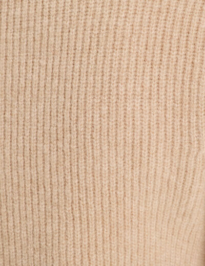 Gilet manches longues taupe femme