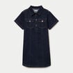 Robe droite en jean denim brut femme