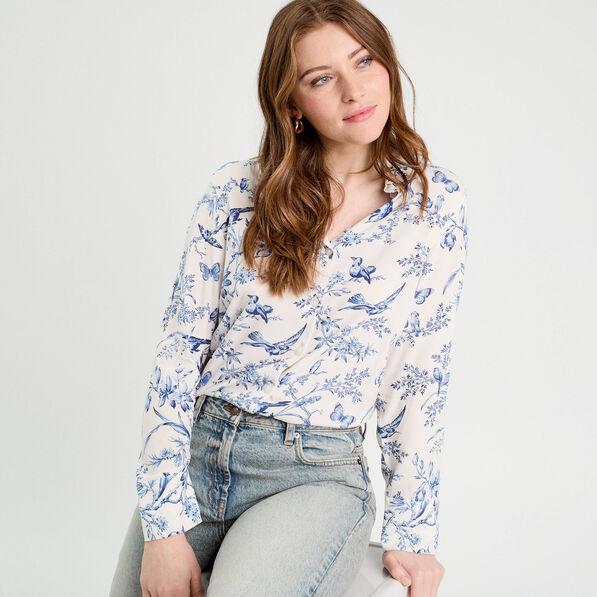 Chemise manches longues blanc femme