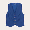 Veston sans manches bleu marine femme
