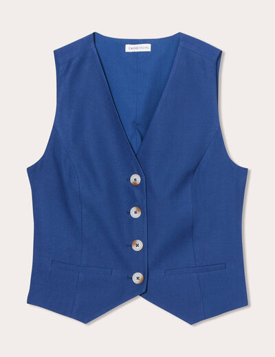 Veston sans manches bleu marine femme
